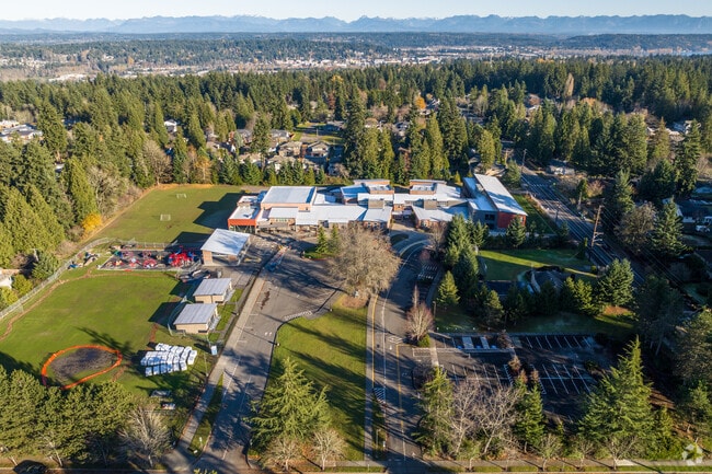 Aerial view of Rose Hill Elementary School.
