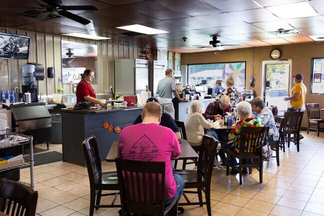 At Walker's Family Restaurant, residents can choose from a diverse menu of burgers, milkshakes, and seafood.