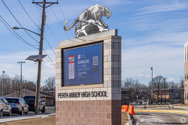 Perth Amboy High School educates Harbortown residents with specialized academies in communications and health sciences.