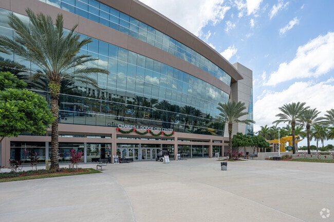 Charles F. Dodge City Center anchors the City Center development.