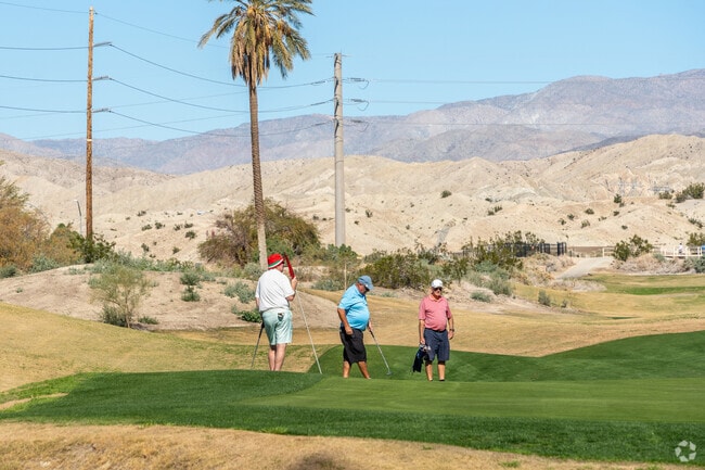 With a rich tournament history and elevated tee boxes overlooking the valley, The Golf Club at Terra Lago in Coachella brings premier desert golf close to Salton City.