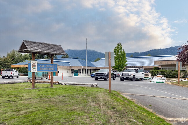 Lake Quinault High School in Washington is located off of Highway 101.