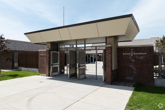 A great entrance greets the students for the day at MLK Elementary School.