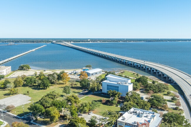 The great Biloxi Bridge connects Ocean Springs to the rest of Gulfport, MS.