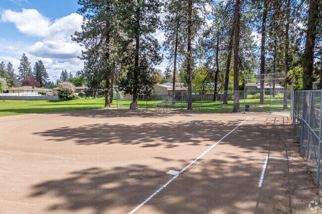 Linwood Park features a baseball diamond to play on.