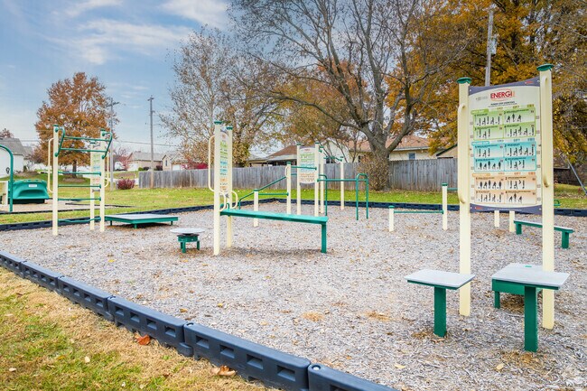 Get Fit Park is a quaint park in Excelsior Springs that has a focus on fitness.