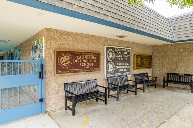 Del Cerro Elementary School displays its awards and achievements.