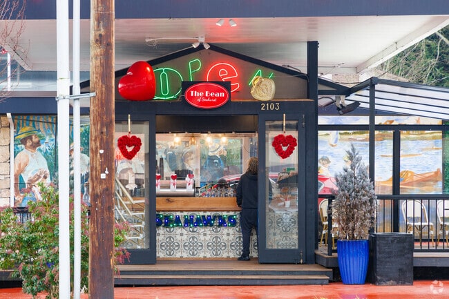 The Bean is a popular local coffee stand near Lake Burien.