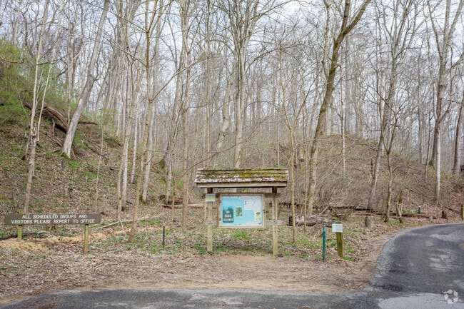 California Woods Nature Preserve near Mount Washington features extensive wooded trails for hiking and nature exploration.