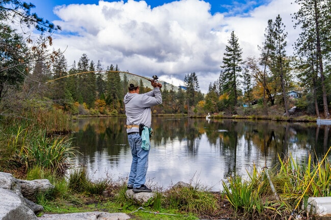 Manzanita Lake near North Fork offers fishing opportunities.