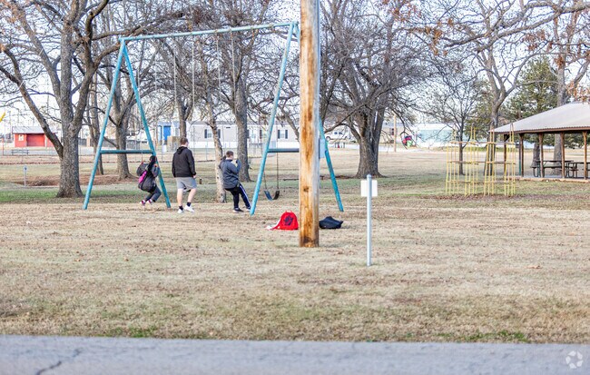 The swings never get old at Prague Park.