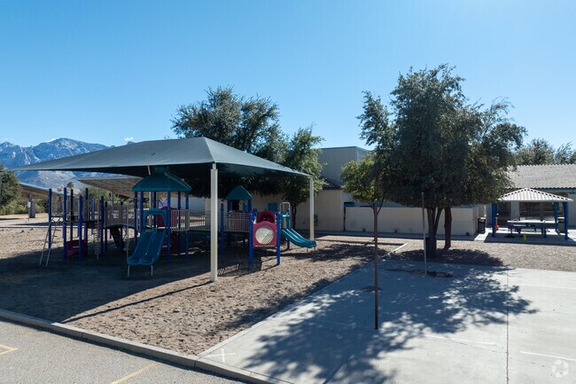 Students love the new playground equipment at Painted Sky Elementary in Tucson, AZ