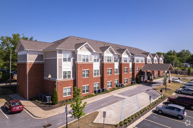 Apartment buildings located near the shopping area in Hillcrest.