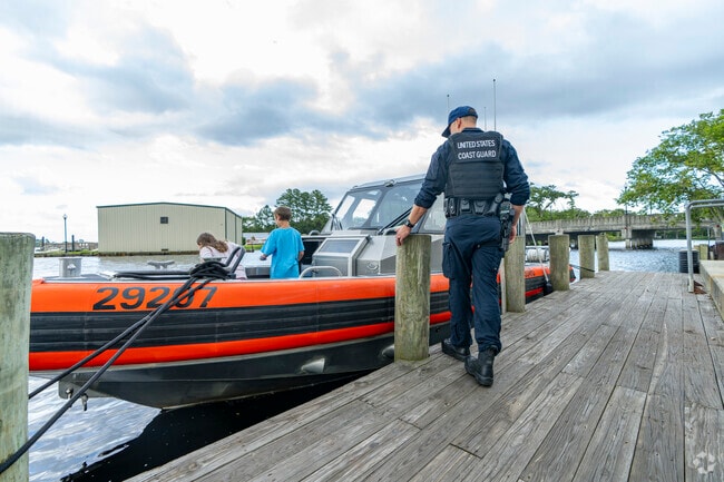 Hugh Cale families enjoy the community outreach and development with the local Coast Guard.