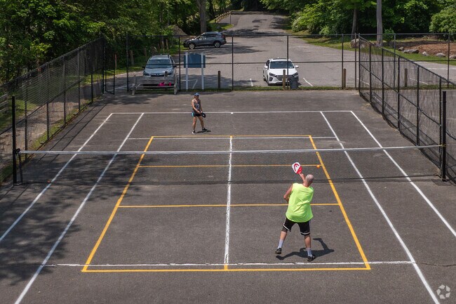 The courts at Edward Ryan Memorial Park have become a favorite in Lake Carmel for a quick match and a few laughs.