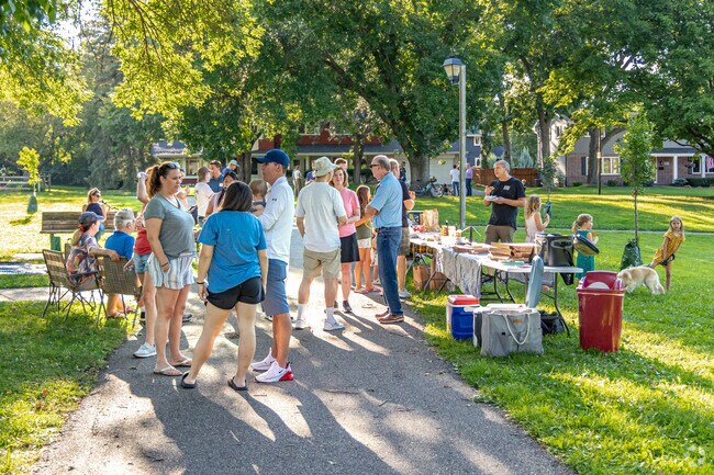 Neighbors took the opportunity to visit with each other at the National Night Out party.