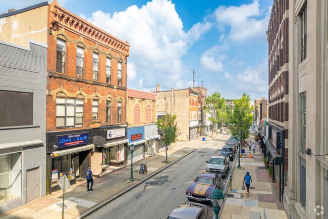Looking down the main shopping area in Downtown Chester.