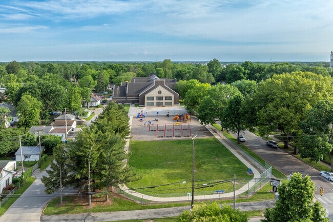 Farrington Grove Public Pre-K & Elementary School has open green spaces for the kids to run.