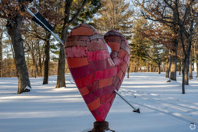 Enjoy the sculpture at Sanna Park in the heart of Menomonie.