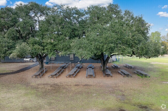 Enjoy fresh air and conversation outdoors at The Connection School.