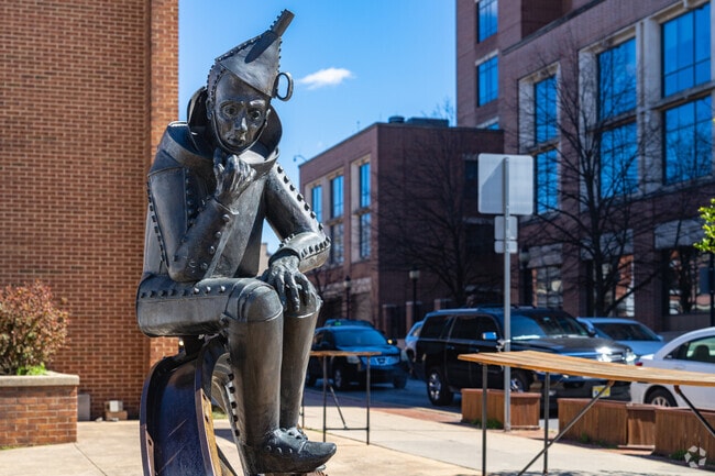 Sculptures spread throughout Downtown York bring an artistic vibe to the neighborhood.