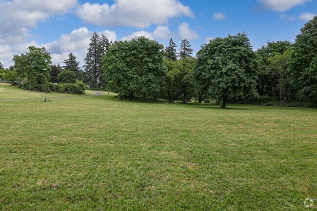 Biddlewood Park offers large grassy areas to soak up the sun in Cascade Park.