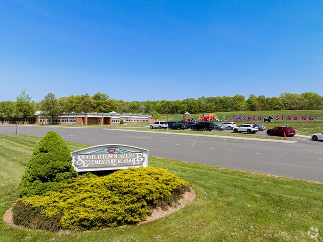 Scotchtown Avenue Elementary School is a beautiful sight along Scotchtown Avenue in Goshen.