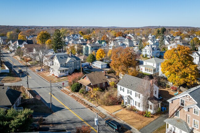 Capture the serene vibes of the Eden Park neighborhood in RI with this stunning aerial view.