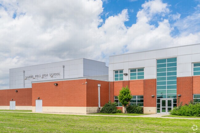 Samuel Fels High School serves 945 students in grades 9-12.