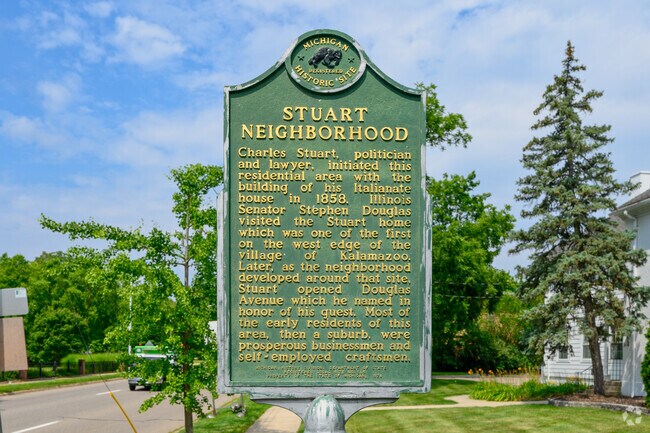The Stuart neighborhood, once a suburb of Kalamaozoo, is an historic community.