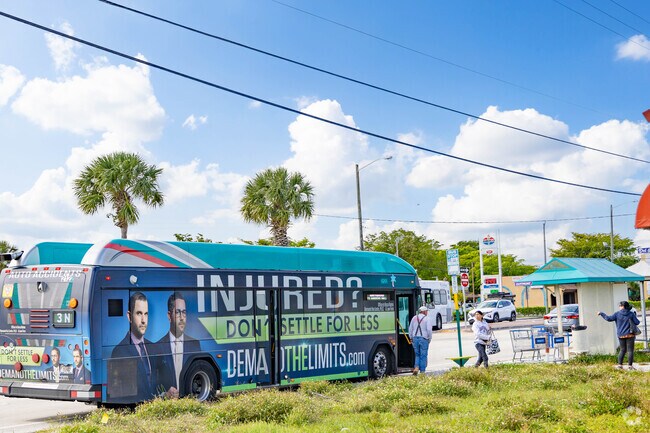 Efficient Palm Tran bus service, connecting Golfview Heights residents effortlessly.