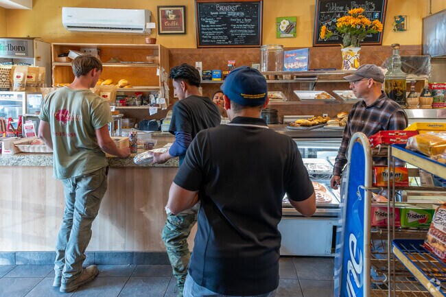 Residents can grab essentials at Frank’s Village Market & Deli in downtown Marlborough.