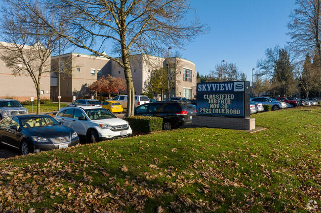 Skyview High School's marquee keeps neighbors and students in the know.