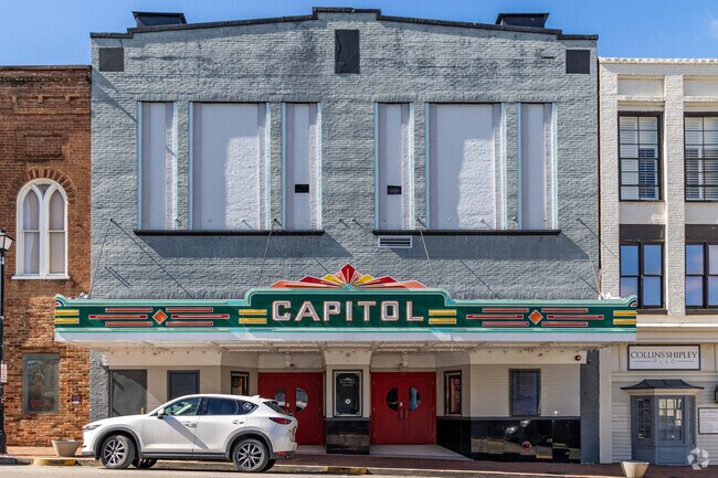 The Capitol Theatre is a historic art deco theater in downtown Greeneville that hosts movies, concerts, and community theater.