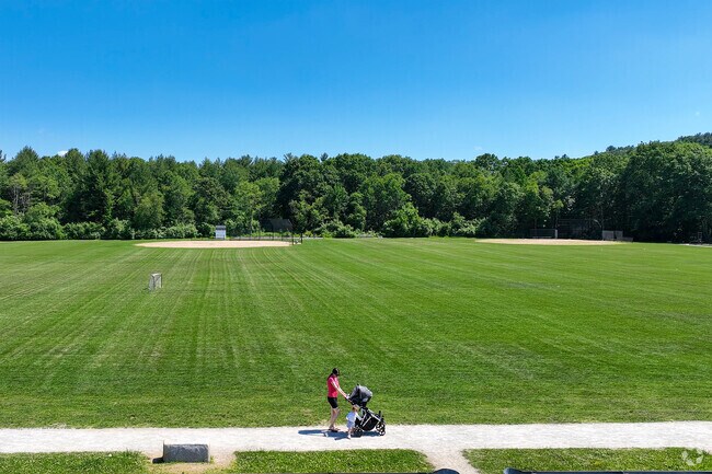 Roberts field has a large baseball field and running track all around the premises.