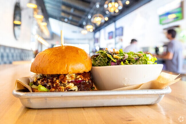 Be sure to try the Blue Cheese Burger at Wild Blue Yonder in Downtown Castle Rock.