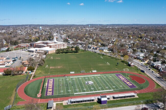 Sewanhaka High School football and track in Stewart Manor.