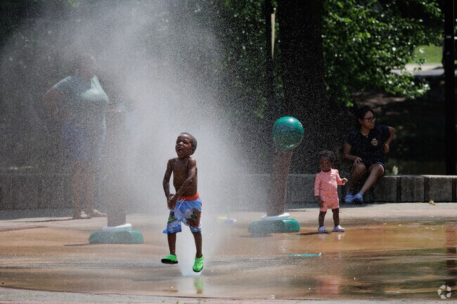 The water park sure is fun on a hot summer day at Weasel Brook Park.