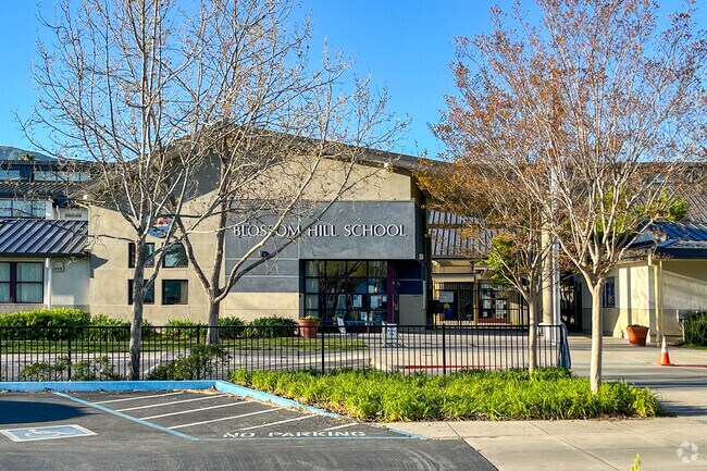 Blossom Hill Elementary entrance in East Los Gatos neighborhood.