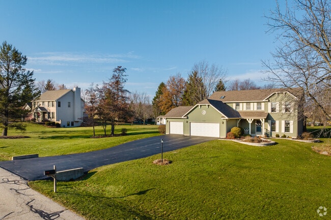 Homes vary in style in Spring Grove, but many have multicar garages.