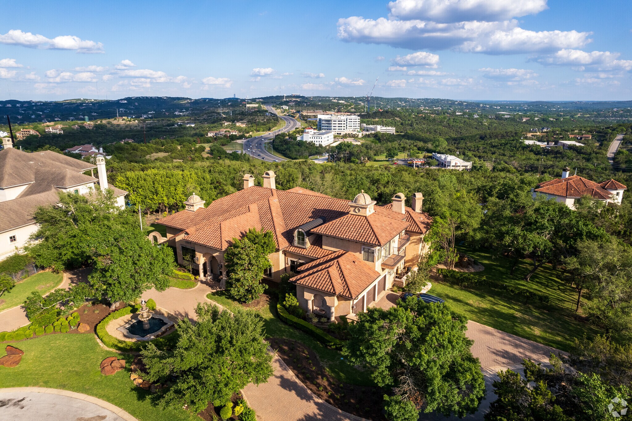 Bee Cave Road offers quick access to Lake Austin.