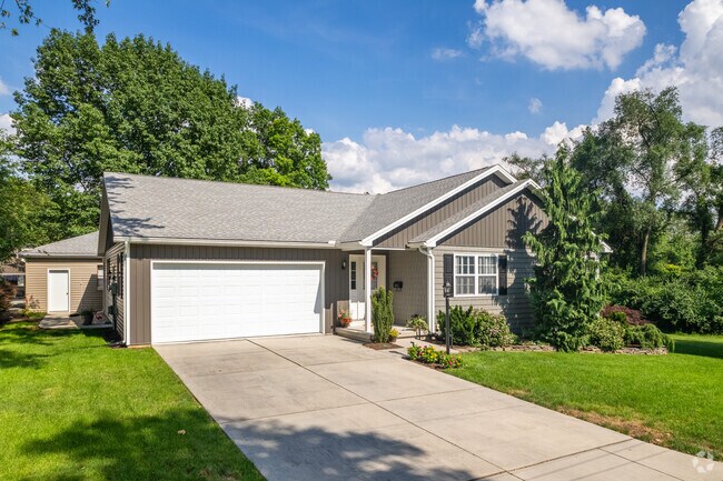 On the outskirts of Carlisle, newer construction ranch homes with attached garages can be found.