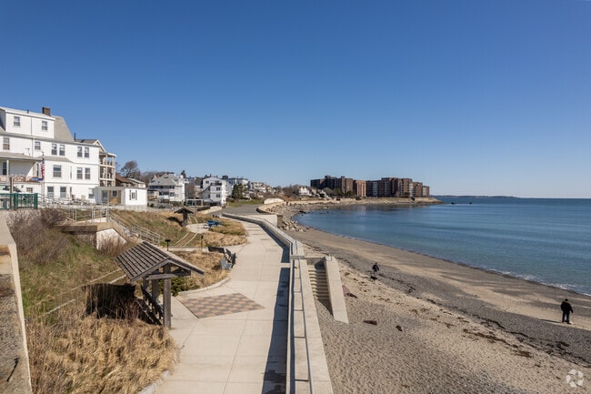 Winthrop Highlands, Highland Beach, offers a walkway along the coast.