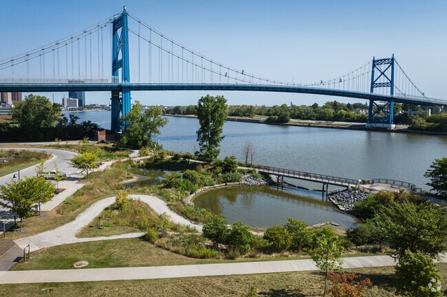 Middlegrounds Metropark located in downtown Toledo is right down the road from Rossford.