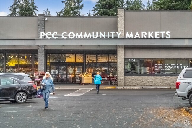 Westgate offers several big box grocers, including PCC along SR104.