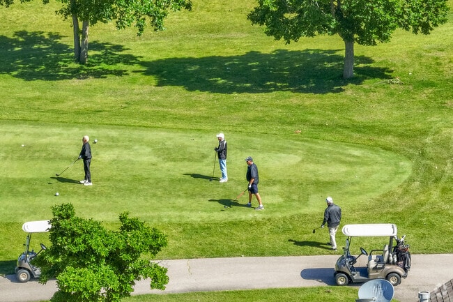 Residents love to get out and golf on the calm days in McHenry Shores.