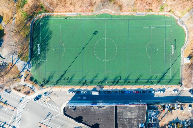 At Ceylon Park, residents can enjoy the large soccer field for recreational use.