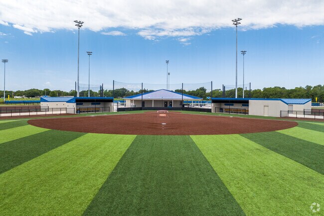 Genesis Sports Complex in Goddard has ten turf athletic fields.
