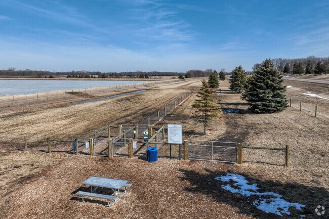 New Prague Off Leash Dog Park dedicated areas for small and large dogs.