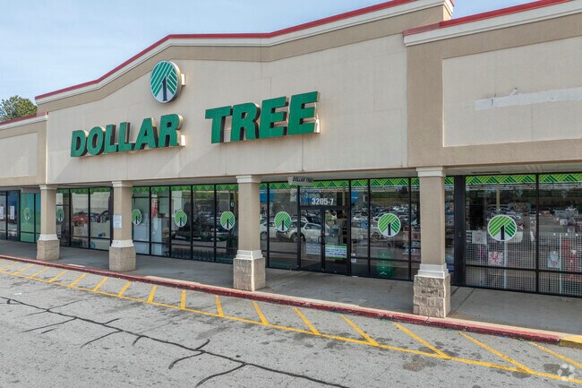 Major retailers like Walmart and Dollar Tree are staples for daily necessities.